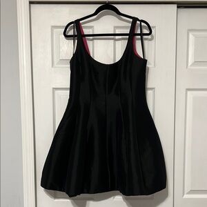 Betsy & Adam Black Fit & Flare Cocktail Dress